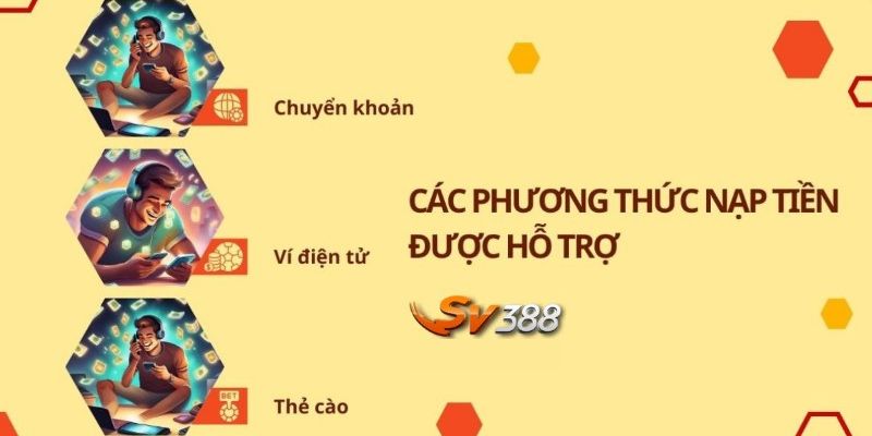 Các phương thức nạp tiền SV388